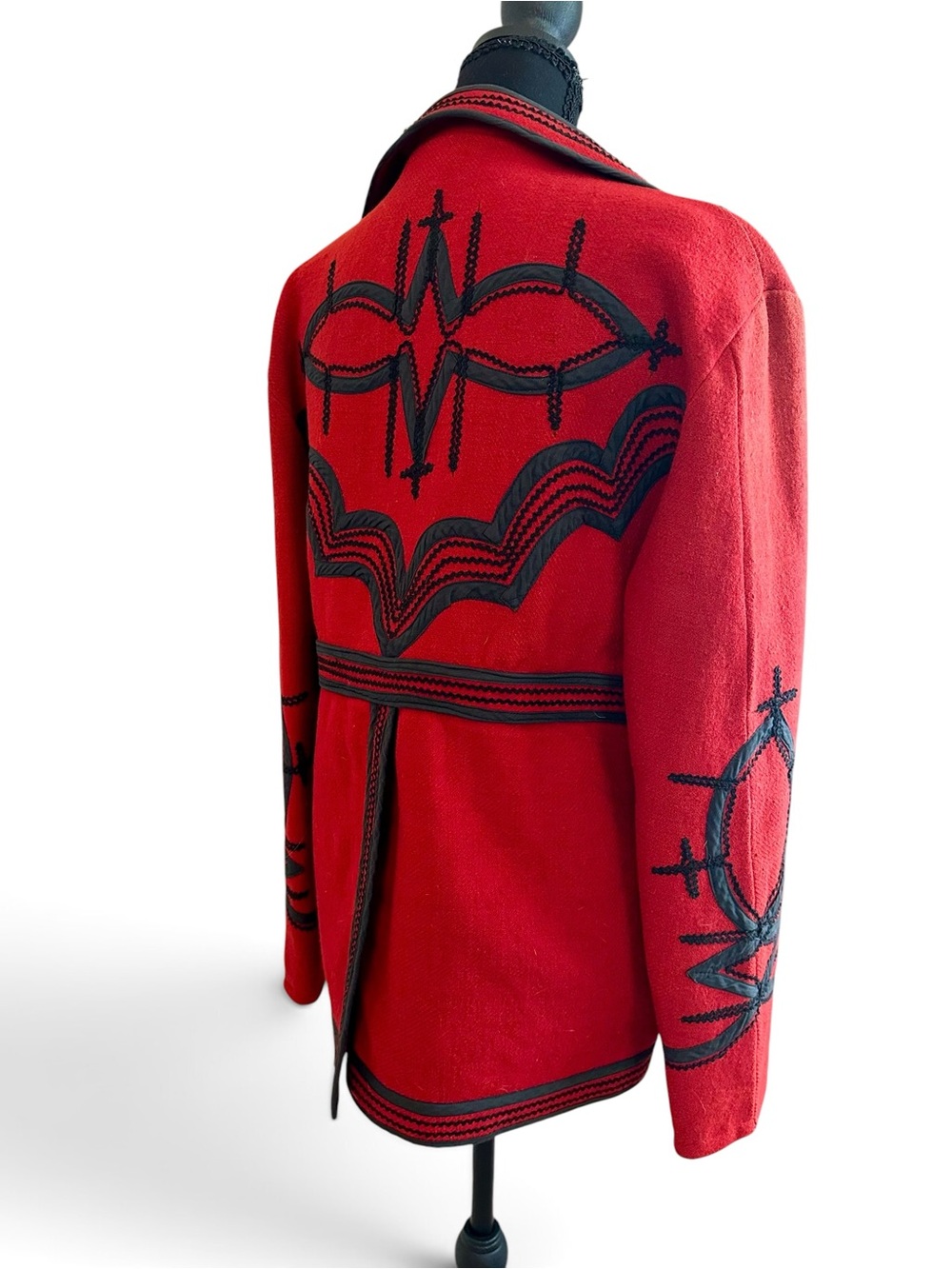 One Of A Kind Vintage Red Embroidered Women's Jacket